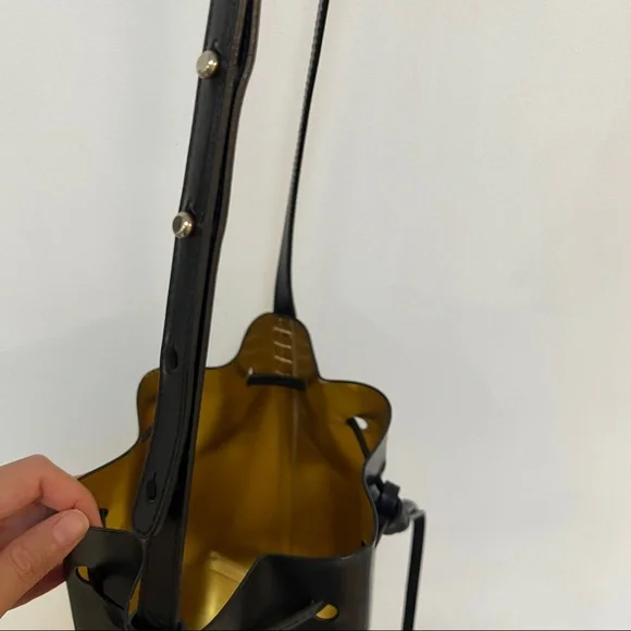COPY - Mansur Gavriel black/gold mini bucket bag - Picture 12 of 16
